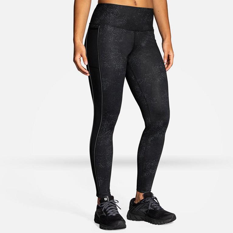 Brooks GREENLIGHT Running Leggings Womens Outlet - Grey (LQH071832)